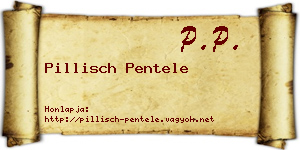 Pillisch Pentele névjegykártya